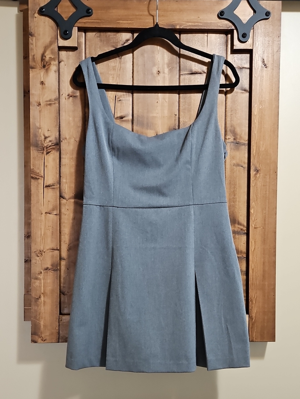 Dynamite Pleated Skort Mini Dress L In Grey NWOT